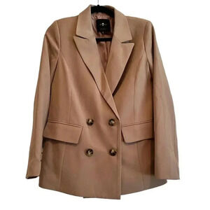 7 for all mankind, blush/nude double breasted blazer